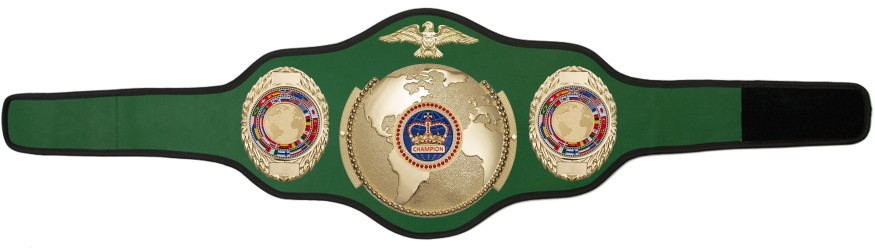 WORLD TITLE BELT PRO018/BLUCRWN/G/FLAG/G IN 6 COLOURS
